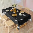 thumbnail image 3 of Black White Butterfly Star Pattern Rectangle Tablecloth 60"x102",Waterproof Polyester Rectangle Table Cloth, Wipeable Spillproof Polyester Tablecloth for Dining, Camping, Indoor and Outdoor, 3 of 6