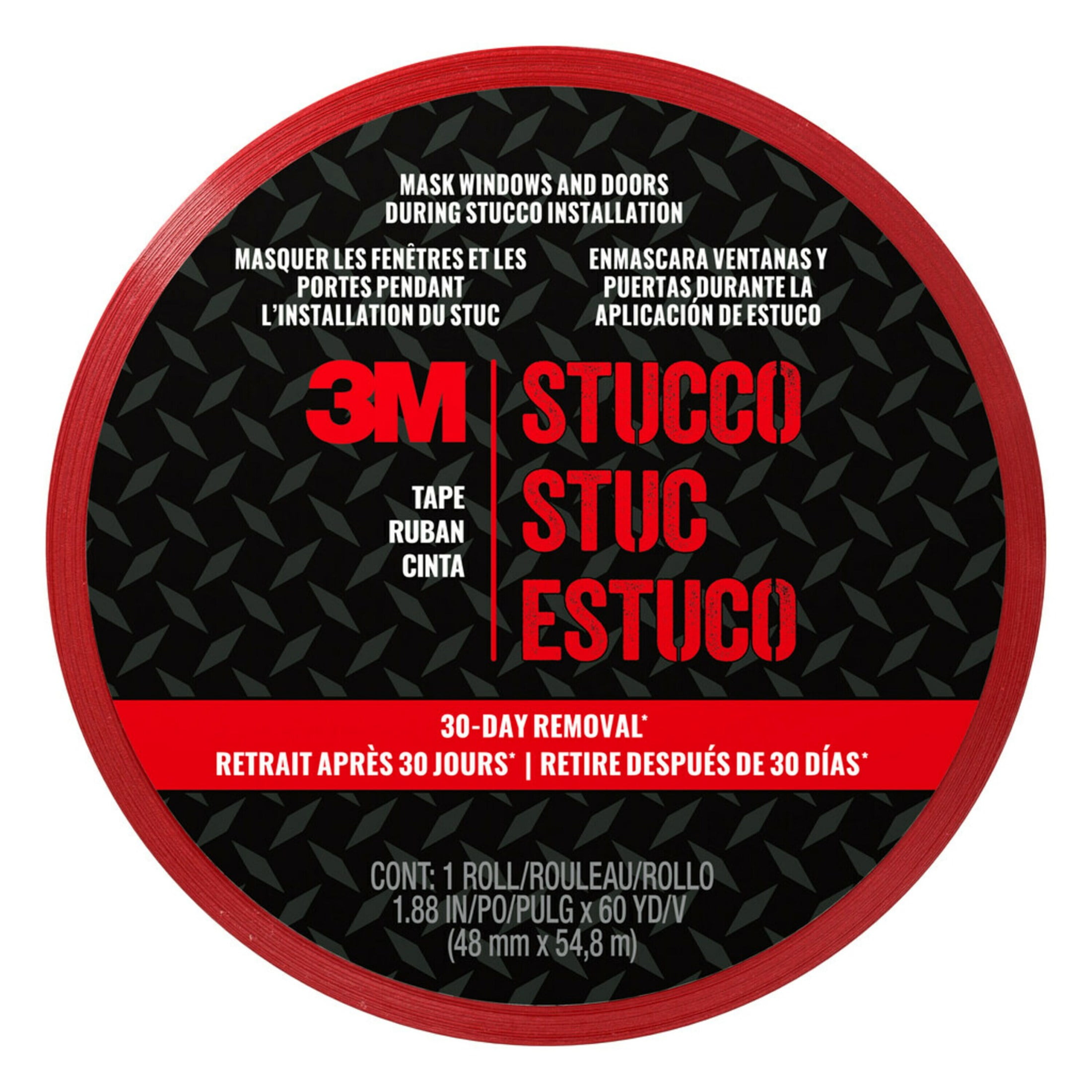(2 pack) 3M Stucco Tape, Red, 1.88 inch x 60 yard, 1 Roll