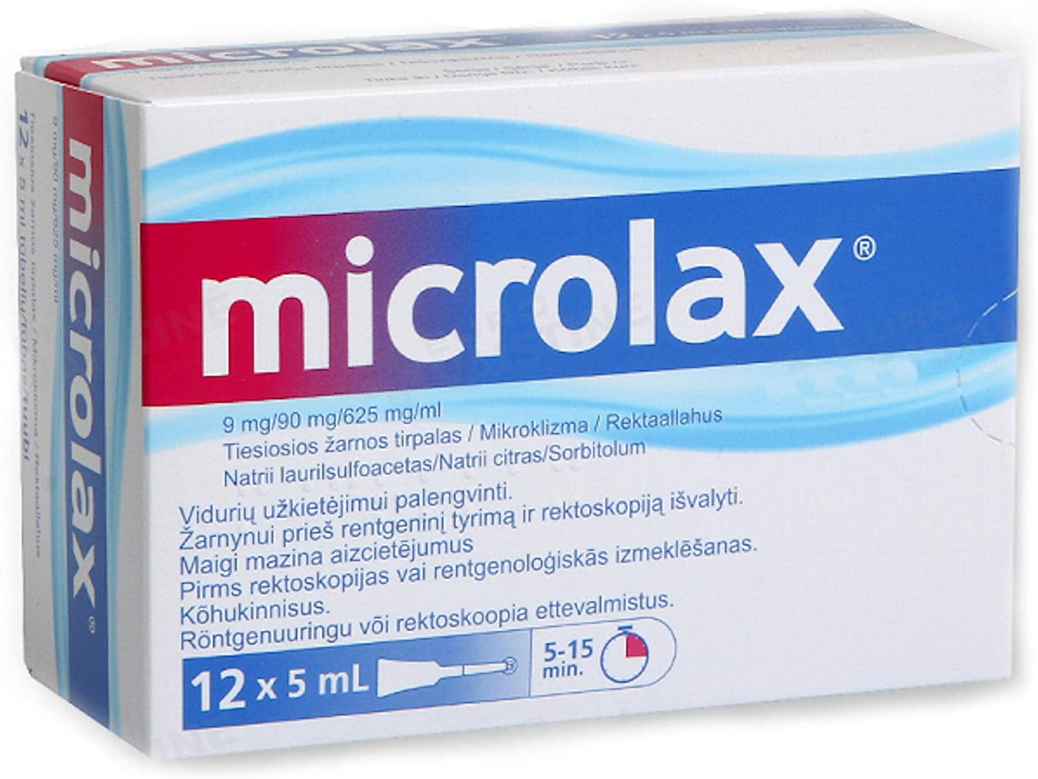 Microlax Enema 12 x 5ml - Fast 