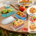 thumbnail image 7 of Bohorizon 3 Pack Silicone Snack Containers with Lids, Reusable Box with Removable Sauce Compartments (Nature), 7 of 7