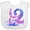 AA-White, variant on Inktastic 2nd Birthday Mermaid Tail Boys or Girls Baby Bib