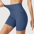 thumbnail image 5 of Tsesme High Waisted Yoga Shorts for Women Elastic Slim Fits Butt Lifting Shorts Legging Comfy Seamless Sport Shorts ,Blue,M, 5 of 8