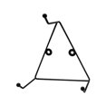 thumbnail image 2 of TIELUTT Hanging Wall Mounted Metal Triangle Coffee Mug Holder Rack For Kitchen Countertop Organization Sponge Daddy Holder over Drying Meat Rack Apartment Organization Dish Pans for Kitchen Large, 2 of 5