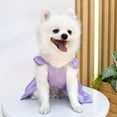 thumbnail image 3 of KMWGRE Elegant Pet Wedding Dress For Small Dogs And Cats With Decorative Bow D Ring Tutu Skirt Summer Party Outfit Purple XXL, 3 of 4