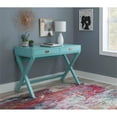 thumbnail image 3 of Riverbay Furniture Pine MDF Blue Writing Desk Rectangular 44", 3 of 15