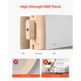 thumbnail image 3 of VEVOR Sliding Barn Door, 30 x 84 inch, High-Strength MDF Panel and Glass, Barn Door with Hardware Kit, Water-Proof PVC Surface, Easy to Install, H-Frame, Smoothly and Quietly Sliding for Living Room, 3 of 9