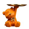 thumbnail image 3 of Bonita estatua de oso, bandeja para llaves, contenedor de artículos diversos, bandeja de joyería creativa, organizador de escritorio para Bar, comedor Naranja, 3 of 8