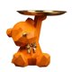 thumbnail image 3 of Bandeja para guardar llaves con forma de oso, escultura de animal, organizador de mesa, joyero Naranja, 3 of 9