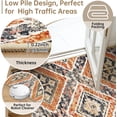 thumbnail image 2 of SHILIU-Area Rug 6x9 Machine Washable Western Aztec Rug Non Slip Low Pile Print Pattern Indoor Carpet for Living Room Bedroom Dining, Orange Brown, 2 of 4