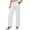 a01White, variant on Yyeselk Women Work Pants with Pockets Straight Leg Slacks Classic Slim Fit Elastic High Waisted Dress Trousers Purple L