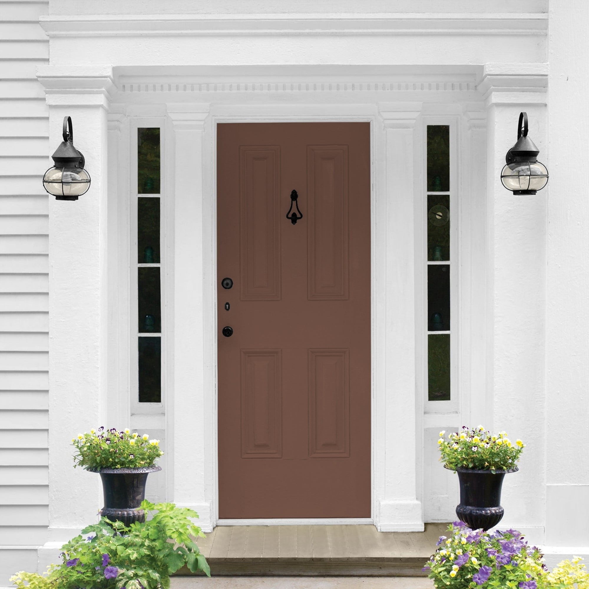 Glidden One Coat Bigfoot / Brown Semi-Gloss Exterior Paint with Primer, 1 Gallon