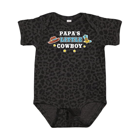 Inktastic Papas Little Cowboy with Cowboy Hat and Boots Boys Baby Bodysuit
