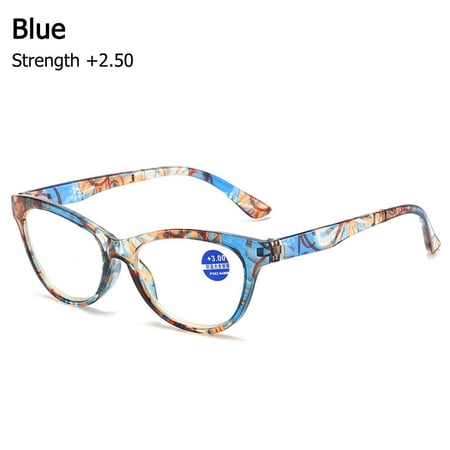 Fashion +1.0~+4.0 Ultralight Vision Care Presbyopic Eyeglasses Reading Glasses Far Sight Eyewear Anti Blue-ray BLUE STRENGTH +2.50