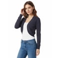 thumbnail image 2 of ALLSENSE Women's 3/4 Sleeve Open Front Bolero Shrug Cardigan, Navy Blue, Medium, 2 of 6