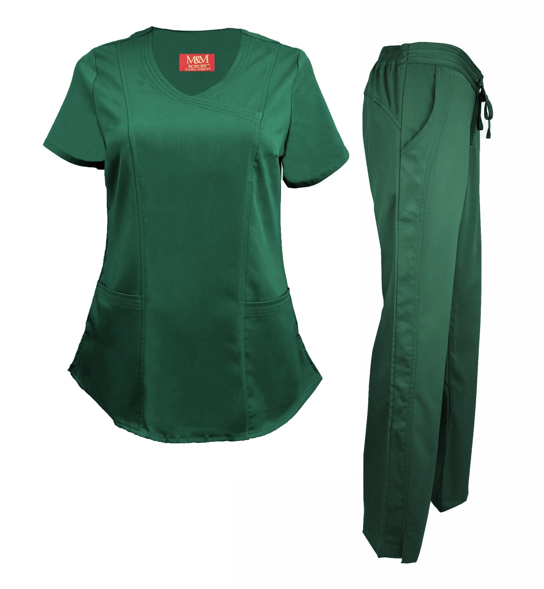 Natural UniformsWomen's Ultra Soft Stretch Mock Wrap Scrub Top and