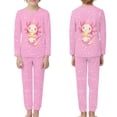 thumbnail image 5 of DISNIMO Salamander Pink Pajama Set for Kids Boys Long Sleeve Pajamas Size 7-8 Pj Pants Set Kids Pjs for Girls Pjs Sets Elastic Waist Long Top Girls Cute Sleep Wear Long, 5 of 7