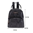thumbnail image 3 of Mochila Estilo Preppy Mochila con estampado de animales de PU para mujer, bolsos de estilo preppy (serpiente gris), 3 of 5