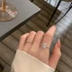 thumbnail image 3 of French Retro Zircon Ring Simple Gold Color Acrylic Crystal Ring For Women Trendy Fashion Jewelry Accessories Adjustable Ring, 3 of 5