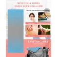 thumbnail image 5 of Blue Grey Ombre Yoga Towel for Hot Yoga Non Slip, Modern Gradient Abstract Art Yoga Mat Towel Absorbent Yoga Sweat Towels Microfiber Hot Yoga Blanket for Bikram Pilates 26"x70", 5 of 7