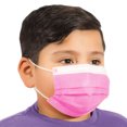 thumbnail image 2 of Cubrebocas Lutema Infantil 3 Capas Unisex Para Niños de 4 a 12 Años 50 Piezas Color Rosa Flamingo Lutema 3 capas rosa flamingo, 2 of 5
