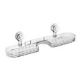 thumbnail image 4 of Estante de almacenamiento para baño, organizador de cocina versátil, estante con ventosa para baño claro, 4 of 9