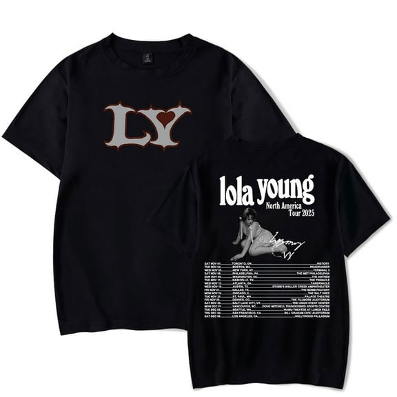 Lola Young North America Tour 2025 T-Shirts Merch Unisex Fashion Short Sleeve Tees Crew Neck Tops