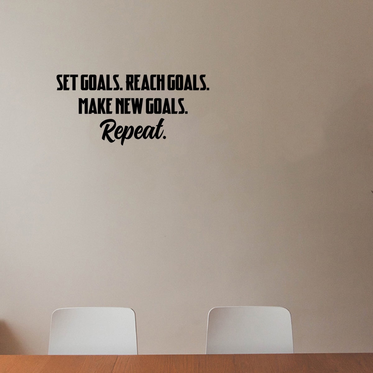 School Wall Decal Set Goals Reach Goals Make New Goals Repeat