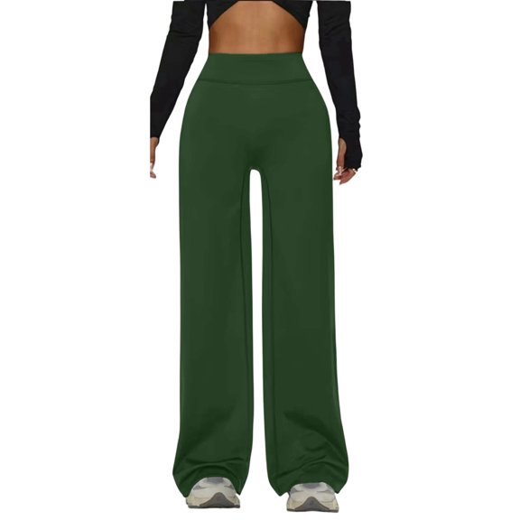 Workout Leggings Women's No Front Seam Straight Leggings High Waist Buttery Eddiy Gym Yoga Pants Green S