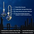 thumbnail image 2 of Gem Stone King 14K Yellow Gold Blue Mystic Topaz and Lab Grown Diamond Earrings for Women | 2.13 Cttw | Gemstone November Birthstone | Round 6MM, 2 of 6