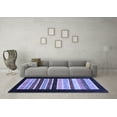 thumbnail image 3 of Ahgly Company Machine Washable Indoor Rectangle Abstract Blue Modern Area Rugs, 4' x 6', 3 of 4