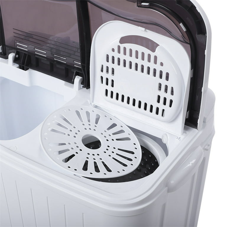Costway 21 lbs Portable Compact Mini Twin Tub Washing Machine Drain Pump Spinner