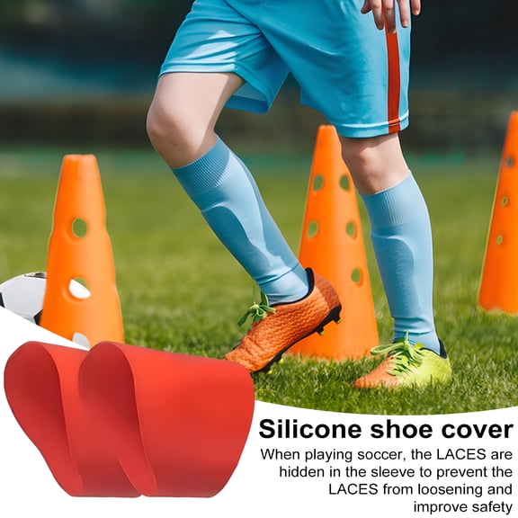 TELOLY Soccer Lace Bands Youth Soccer Cleat Lace Cover Silicone Shoelaces Covers Sports Accessory for Football Baseball Shoes White