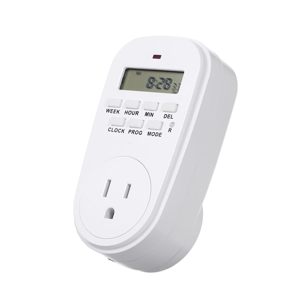 Digital Timer Switch Socket with LCD Display Plugin Programmable Time
