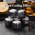 4-8 PCS Stainless Steel Ice Cubes for Drinks, Reusable Whiskey Stones ...