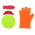 thumbnail image 1 of 4 unids/set hogar cocina espesado anti-escaldado herramientas aislamiento guantes utensilios de cocina, 1 of 8