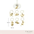 thumbnail image 3 of fafa-Cat Lovers Wine Charms with Six Unique Designs, Drink Markers for Stemware, Gold, 3 of 4