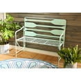 thumbnail image 2 of Evergreen Nautical Oars Metal Garden Bench, 45''x 22'' x 39'' inches, 2 of 3