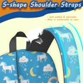 thumbnail image 5 of Unicorn and Rainbow Blue Pattern 17" Waterproof Oxford School Backpacks for Teens, S-Shape Padded Straps, for School, Travel, Hiking, Camping, 5 of 5