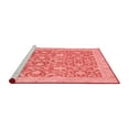 thumbnail image 2 of Ahgly Company Machine Washable Indoor Round Oriental Red Traditional Area Rugs, 7' Round, 2 of 4