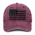 thumbnail image 2 of yunLCZ USA Flag Baseball Cap For Men Women Vintage Striped Bhutanese America Flag Snapback Hat Unisex Vintage, 2 of 3