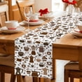 thumbnail image 6 of Coffee Beans Table Runner 72 Inches, Funny Cartoon Brown Cake Hot Chocolate Cup Bed Runner Dresser Scarves Tabletop for Indoor Outdoor Parties/Ceremony/Banquet, 14" x 72", 6 of 8