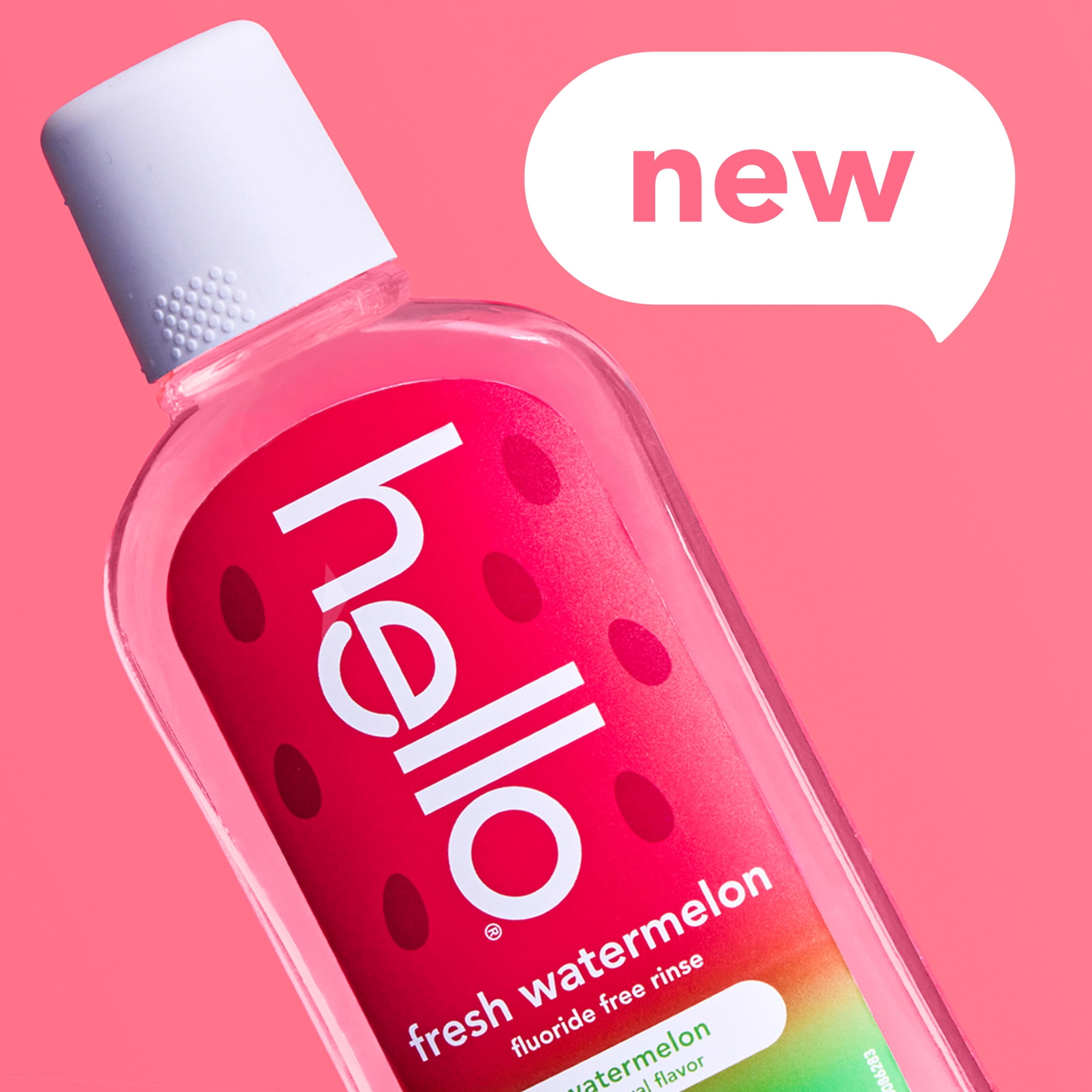 hello Fresh Watermelon Kids Mouthwash, Fluoride Free, 17.6 fl oz