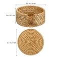 thumbnail image 4 of 1 Ensemble de sous-Verres en Rotin sous-Verres pour Tasses à la Maison sous-Verres Boho sous-Verres Tissés sous-Verres pour Table Basse avec Support, 4 of 9