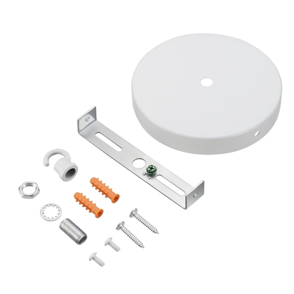 Aspen Creative 21510-21, Contemporary Fixture Canopy Kit, 4-3/4" Diameter, Matte White, 1 Pack