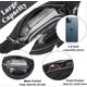 thumbnail image 2 of Black Bum Bag Fashion Waist Pack Bumbag for Women Men Lightweight Fanny Pack with 2 Zip Pockets & Adjustable Strap, 2 of 5