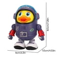 thumbnail image 5 of Dancing Space Duck with Music Light, Electric Movable Glowing Duck Doll, Musical Dancing Space Duck Toy for Kids Birthday Gifts, 5 of 5