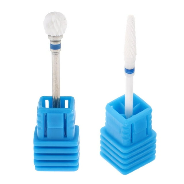 2 piezas de Brocas limpias de cutícula de cerámica shamjiam Brocas de cerámica para uñas