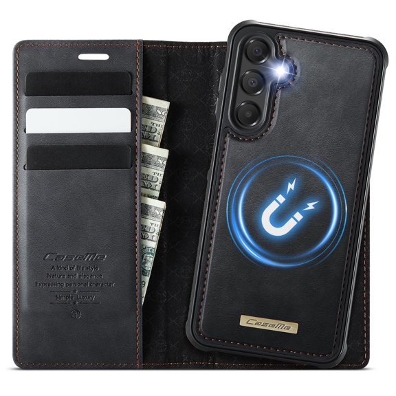 Magnetic 2 in 1 Detachable Wallet Case for Samsung Galaxy A14/M44 5G(Jump 3) with Card Holder Women Men, Retro PU Leather【RFID Blocking】Kickstand Shockproof Cover