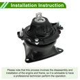 thumbnail image 3 of No.50810T2GA01 Engine Motor Mount for Honda 9th Generation Accord CR4 2015-2016 3.0L A/MT Durable Black Rear Engine Mounting 1 Pc, 3 of 6