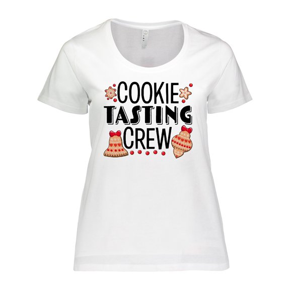 Inktastic Christmas Cookie Tasting Crew with Holiday Cookies Women's Plus Size T-Shirt